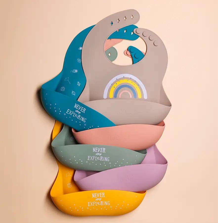 Bavaglini in silicone impermeabili. -  Loo.Up 