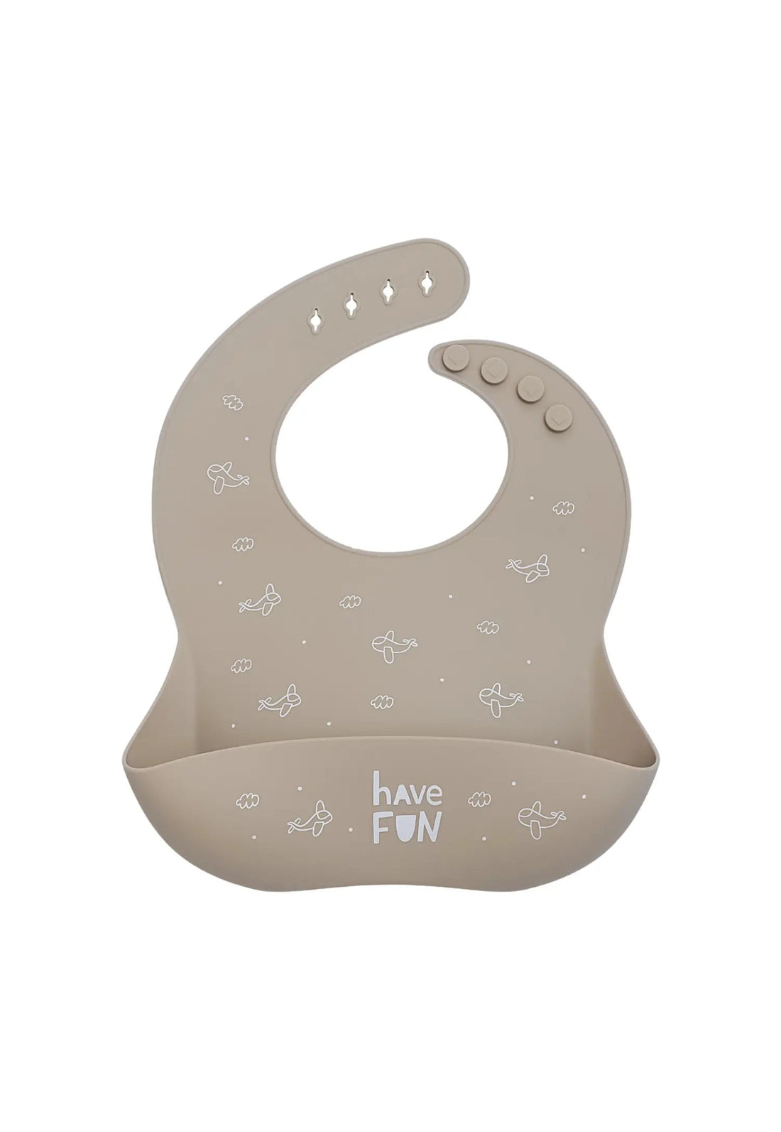 Bavaglino in silicone impermeabile Beige - Loo.Up