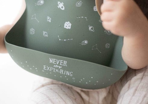 Bavaglino in silicone impermeabile neonato e bambini in silicone Sage - Loo.Up