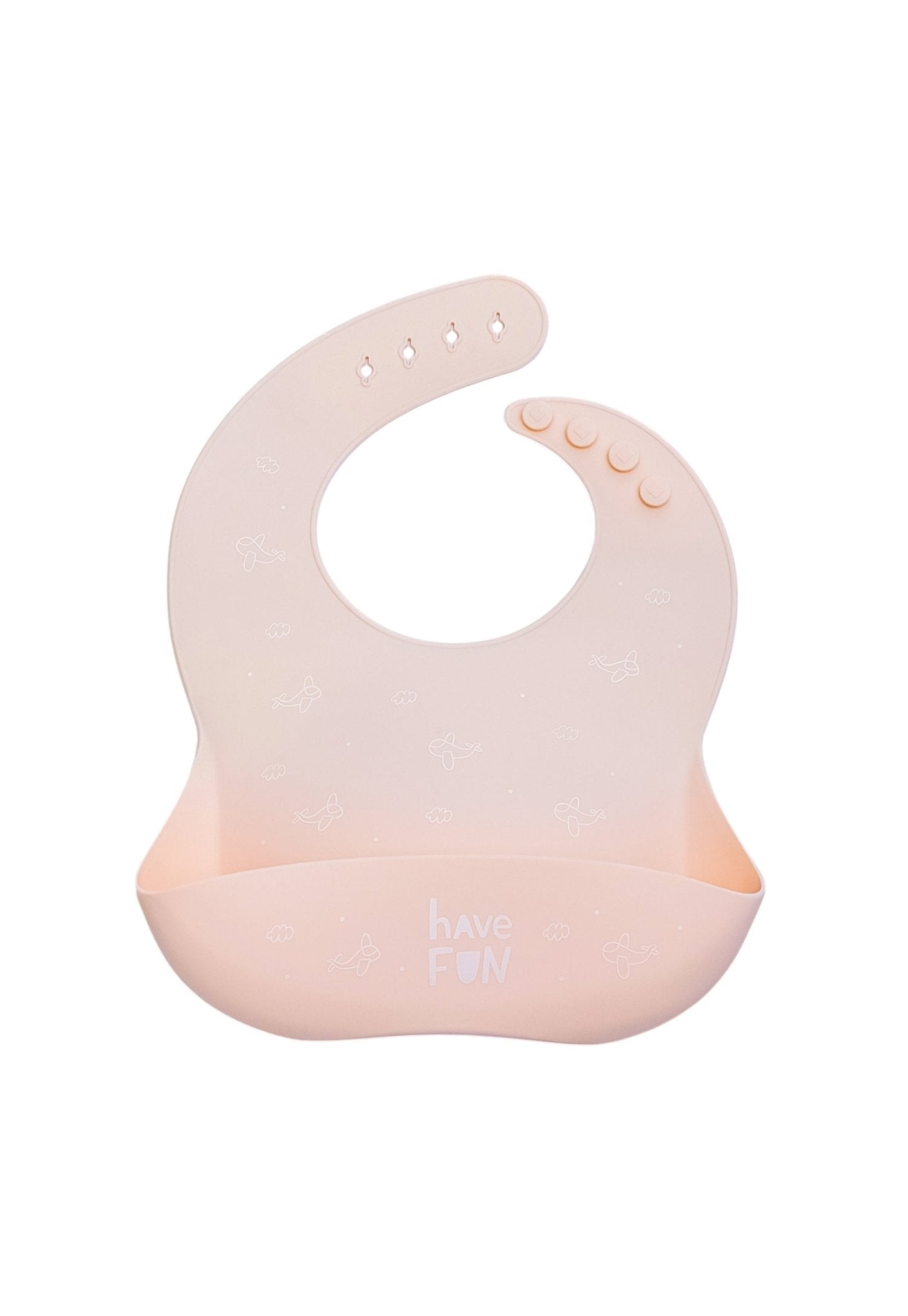 Bavaglino in silicone impermeabile rosa antico - Loo.Up