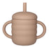 Bicchiere con cannuccia per bambini baige / tazze con cannuccia per bambini - Loo.Up