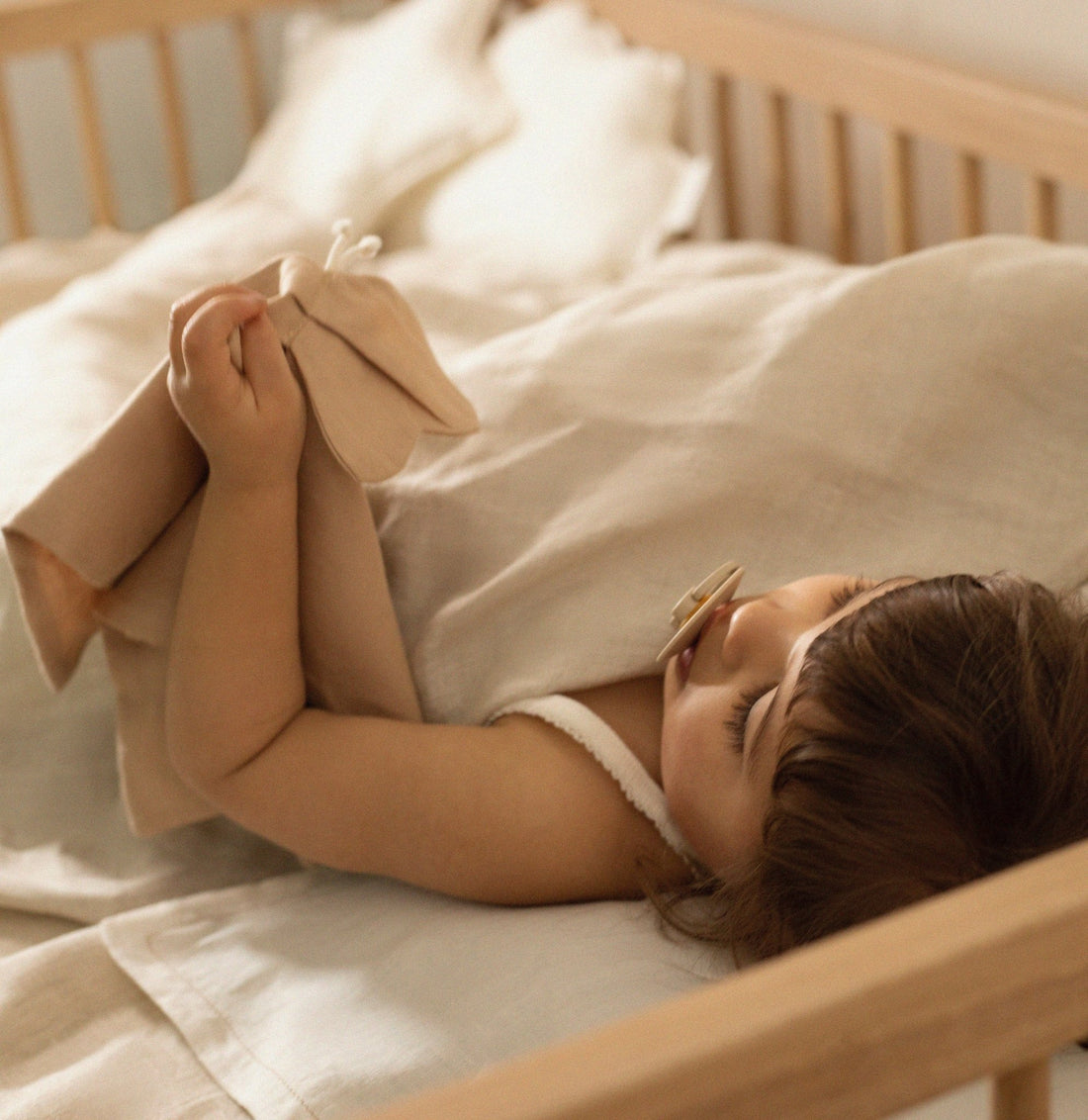 Doudou farfalla in lino francese 32x32 cm - Loo.Up