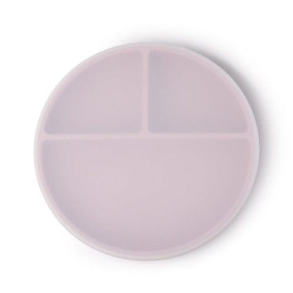 Piatto con ventosa per bambini a Scomparti con coperchio in Silicone Rosa - Loo.Up