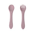 Posate per bambini full silicone Rosa/ Set posate per neonati. - Loo.Up
