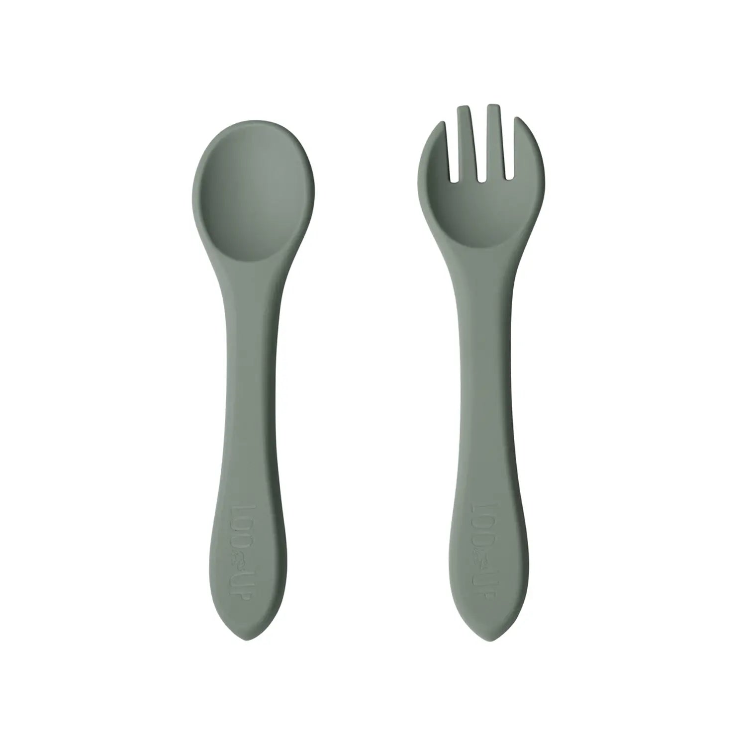 Posate per bambini full silicone Sage / Set posate per neonati. - Loo.Up