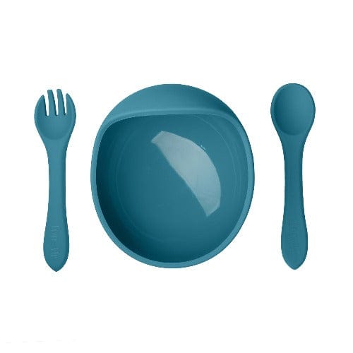 Set prima pappa svezzamento e autosvezzamento Blu Cobalto - Loo.Up